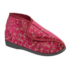 Zedzzz LS884D Womens Touch Fastening Bootee Slipper